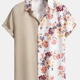 Floral Patchwork Print Button Up Shirt