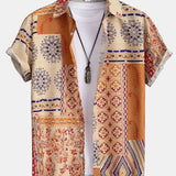 Scarf Print Button Up Shirt