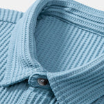 Waffle Shirt & Drawstring Knitted Waffle Pants Set