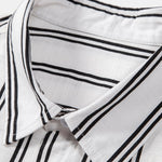 Linen Striped Button Up Shirt