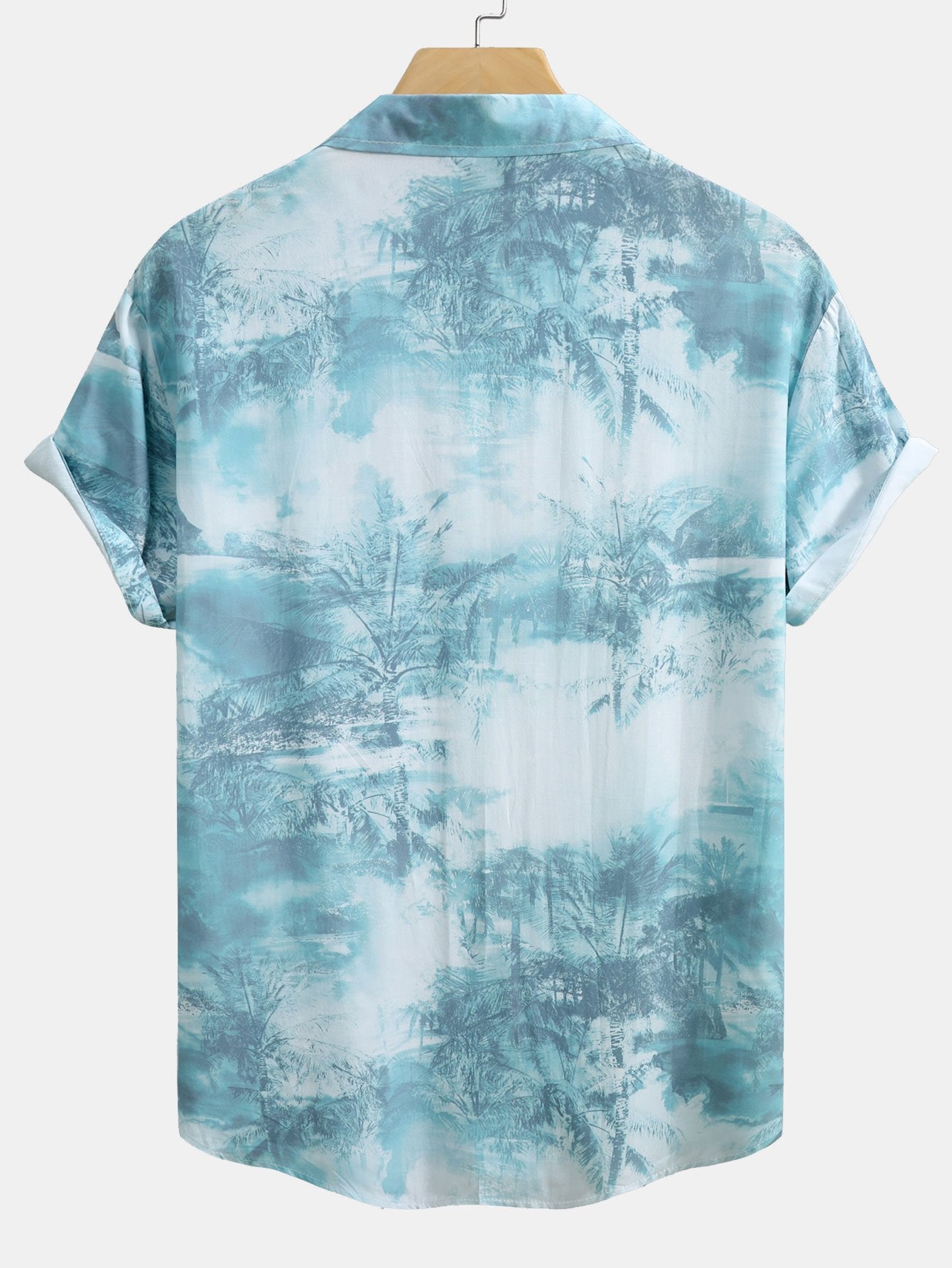 Ink Botanical Print Button Up Shirt