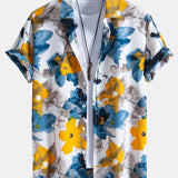 Ink Floral Print Shirt & Swim Shorts Set