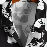 Two Tone Skull Print Shirt