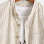 Corduroy Stand Collar Shirt