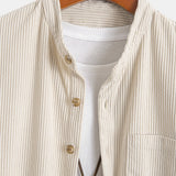 Corduroy Stand Collar Shirt