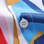Colorful Leaf Print Button Up Shirt