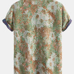 Painted Floral Jacquard Cuban Shirt