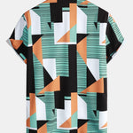 Geometric Stripe Print Shirt
