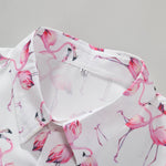 Flamingo Print Shirt & Swim Shorts Set