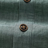 Short Sleeve Half Button Fly Henley Collar Shirt & Linen Pants Set