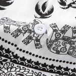 Elephant Print Button Up Shirt