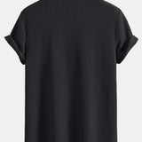 Waffle Stand Collar Shirt