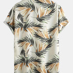 Leaf Print Button Up Shirt
