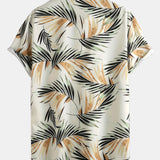Leaf Print Button Up Shirt
