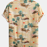 Flamingo Habitat Print Shirt & Swim Shorts Set