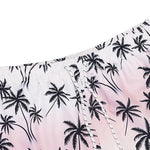 Palm Trees Print Linen Cotton Shirt & Swim Shorts Set