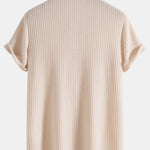 Short Sleeve Waffle Knit Polo