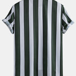 Stripe Print Shirt & Swim Short Set