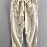 Linen Short Sleeve Shirt & Linen Cotton Blend Cropped Pants Set