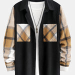 Plaid Corduroy Patchwork Shirt