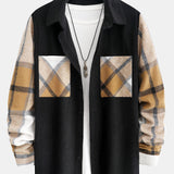 Plaid Corduroy Patchwork Shirt