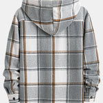 Fleece Lined Plaid Hooded Overshirt