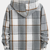 Fleece Lined Plaid Hooded Overshirt