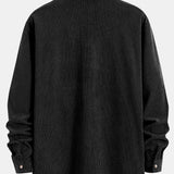 Long Sleeve Corduroy Cuban Collar Shirt & Corduroy Pants Set