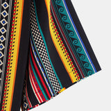 Ethnic Geometric Print Button Up Shirt