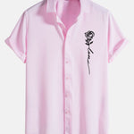 Rose Love Print Button Up Shirt