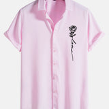 Rose Love Print Button Up Shirt