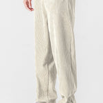 Long Sleeved Contrast Corduroy Hooded Shirt & Corduroy Pants Set