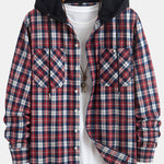 Plaid Hooded Shirt