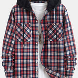 Plaid Hooded Shirt