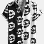 Two Tone Skull Print Shirt