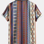 Aztec Geometric Print Button Up Shirt