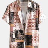 Paisley Baroque Scarf Print Button Up Shirt