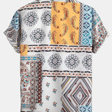 Scarf Print Button Up Shirt