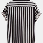 Striped Stand Collar Shirt