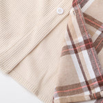 Corduroy Plaid Panel Shirt