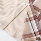 Corduroy Plaid Panel Shirt