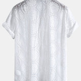 Embroidered Floral Cuban Shirt