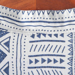 Tribal Geometric Print Half Placket Henley Collar Shirt