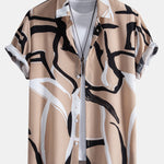 Abstract Print Shirt & Swim Shorts Set