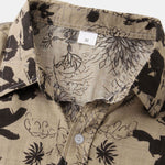 Ink Floral Print Button Up Shirt