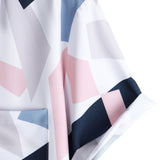 Geometric Print Button Up Shirt with Pocket