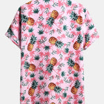 Pineapple Palm Tree Print Shirt & & Swim Shorts Set