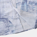 Denim Print Button Up Shirt