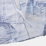 Denim Print Button Up Shirt