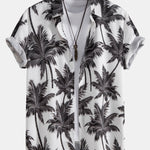 Palm Tree Print Shirt & Swim Short Set
